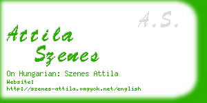 attila szenes business card